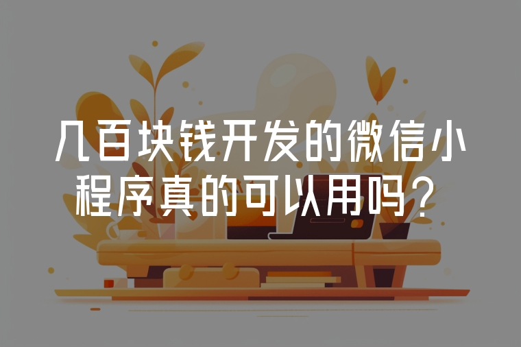 幾百塊錢開發(fā)的微信小程序真的可以用嗎？